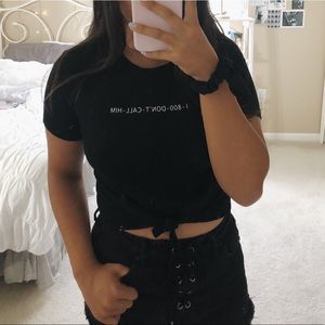 black crop top